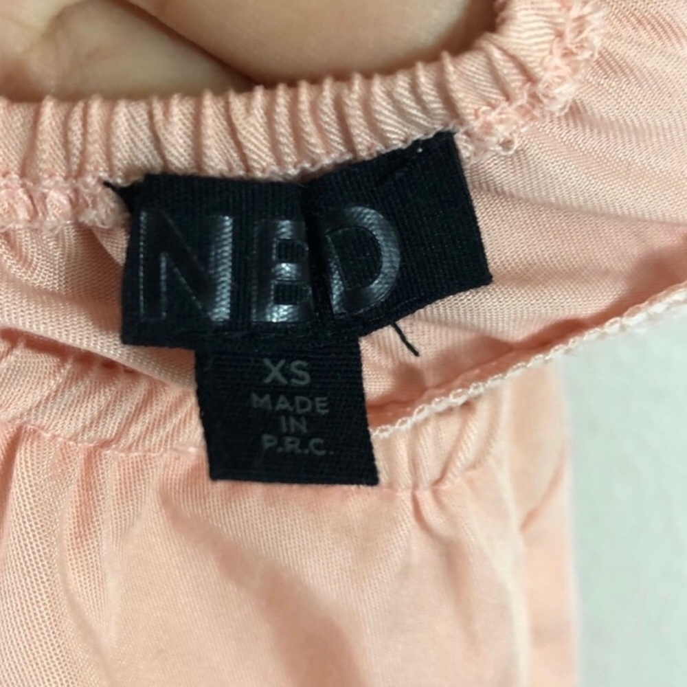 NDB Revolve Partition Romper Tencel Peach Halter - Picture 3 of 5